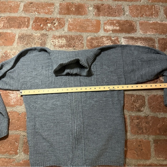 Vintage Turtleneck Sweater House Full Zip Sweater Charcoal Mens M Made In USA - Picture 16 of 16